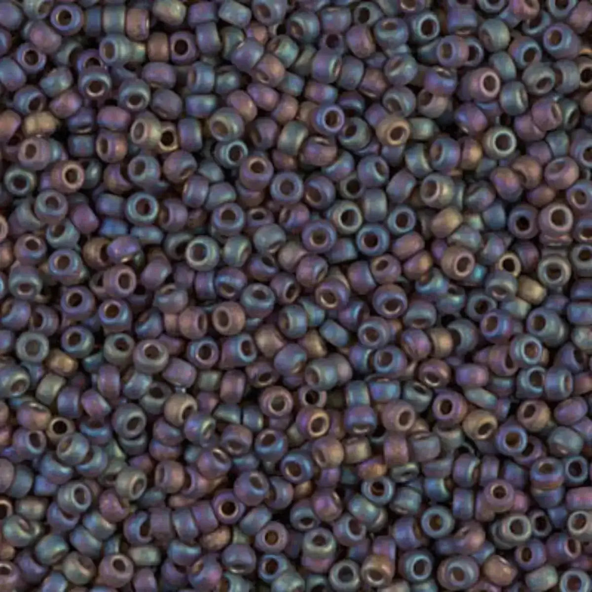 Miyuki 11/0 Seed Beads, 11-0135FR, Matte Transparent Brown AB, 10g - The Argus Collection