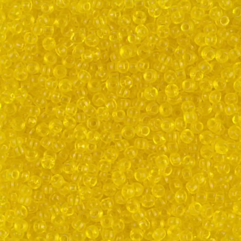 Miyuki 11/0 Seed Beads, 11-0136, Transparent Yellow, 10g - The Argus Collection