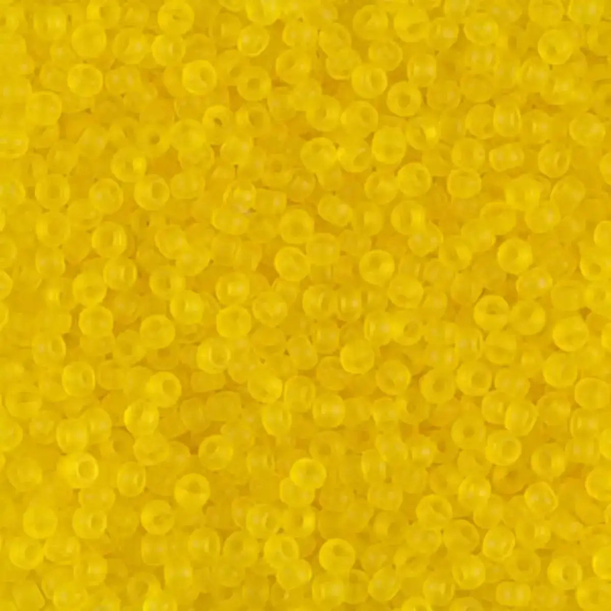 Miyuki 11/0 Seed Beads, 11-0136F, Matte Transparent Yellow, 10g - The Argus Collection