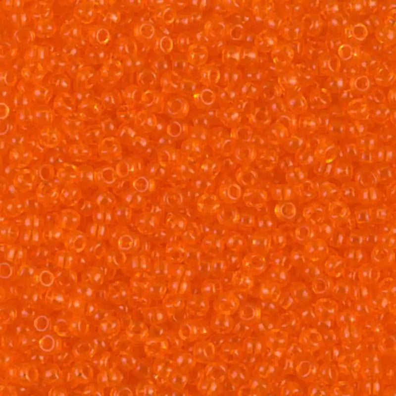 Miyuki 11/0 Seed Beads, 11-0138, Transparent Orange, 10g - The Argus Collection