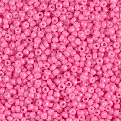 Miyuki 11/0 Seed Beads, 11-1385, Opaque Pink, 10g - The Argus Collection