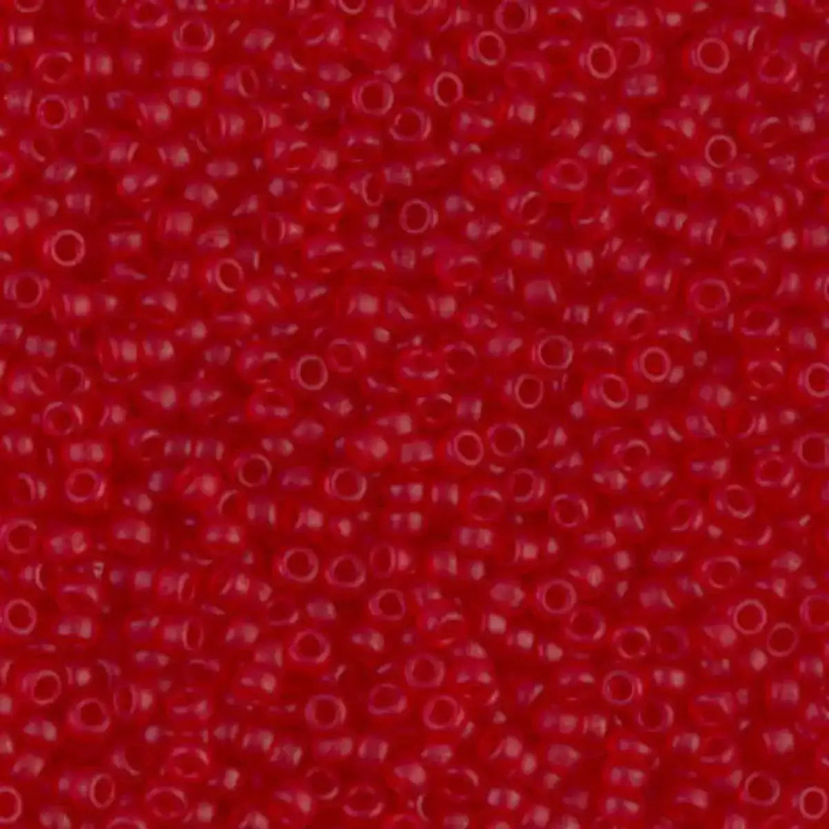 Miyuki 11/0 Seed Beads, 11-0141F, Matte Transparent Red, 10g - The Argus Collection
