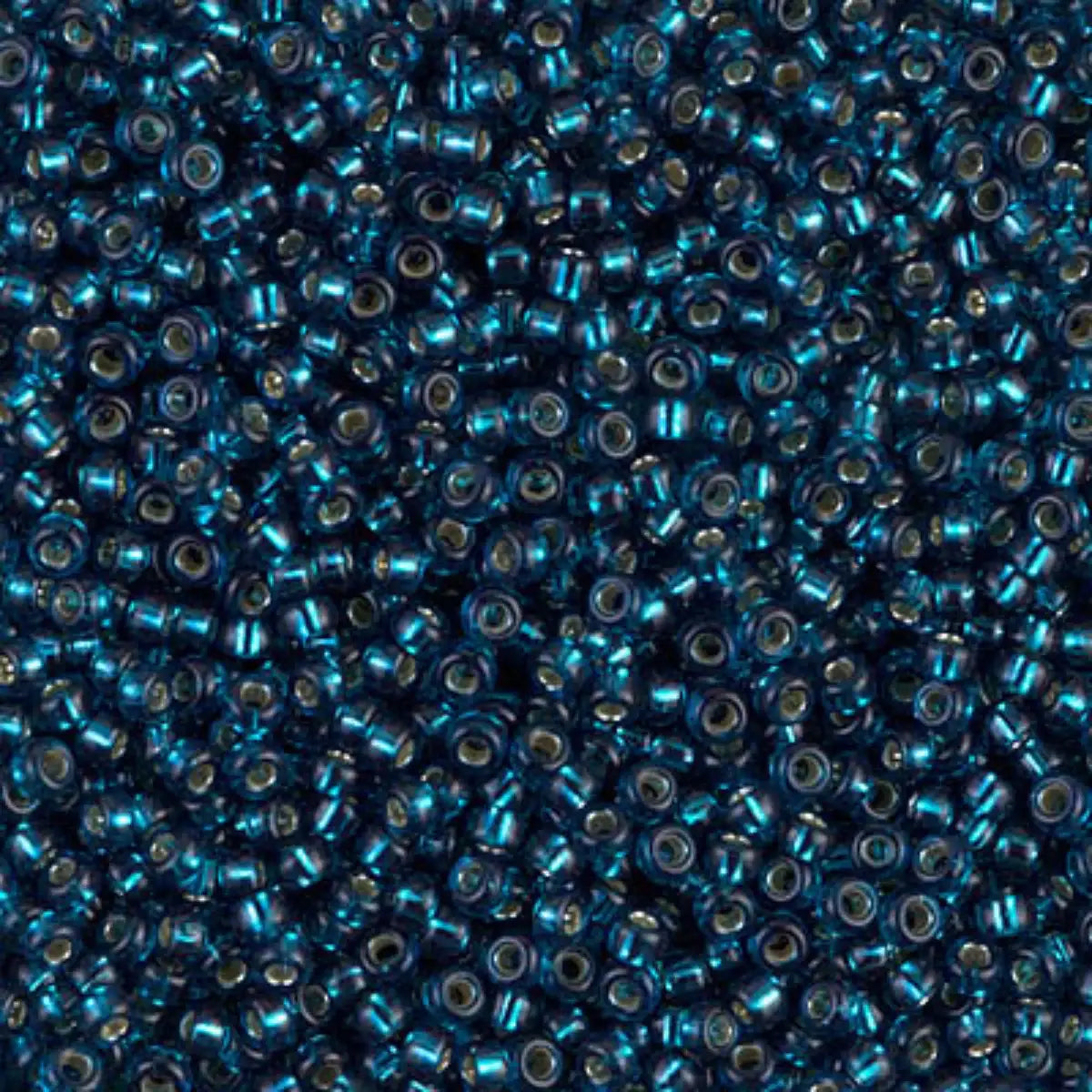 Miyuki 11/0 Seed Beads, 11-1425, Silver Lined Blue Zircon, 10g - The Argus Collection