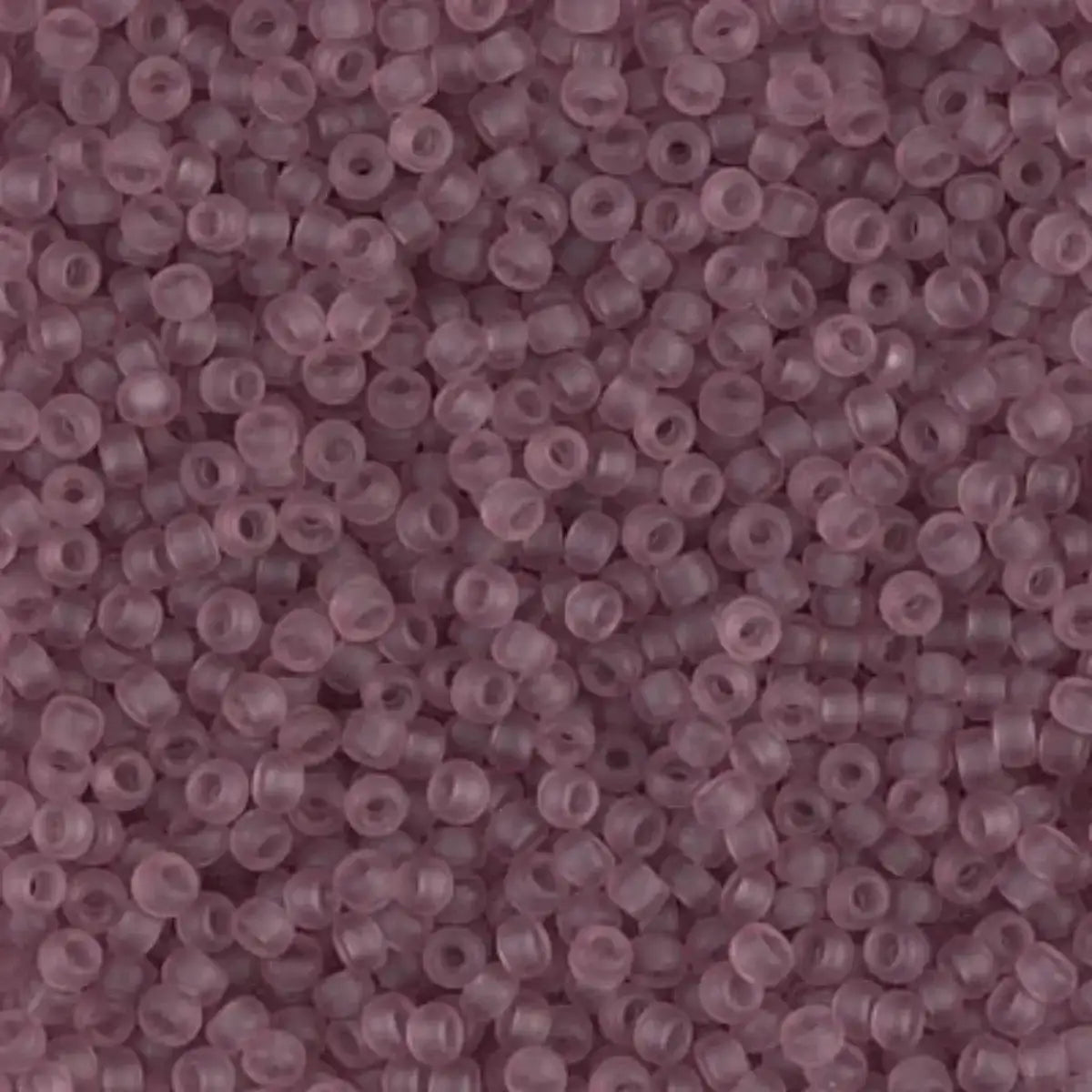 Miyuki 11/0 Seed Beads, 11-0142F, Matte Transparent Smoky Amethyst, 10g - The Argus Collection