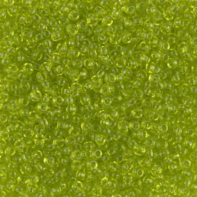 Miyuki 11/0 Seed Beads, 11-0143, Transparent Chartreuse, 10g - The Argus Collection