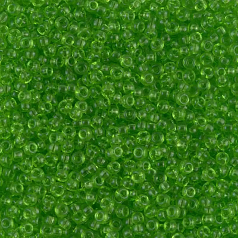 Miyuki 11/0 Seed Beads, 11-0144, Transparent Lime, 10g - The Argus Collection