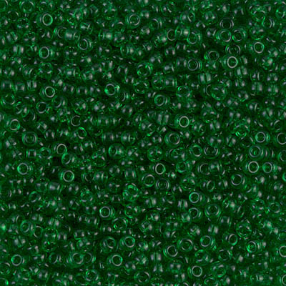 Miyuki 11/0 Seed Beads, 11-0146, Transparent Green, 10g - The Argus Collection