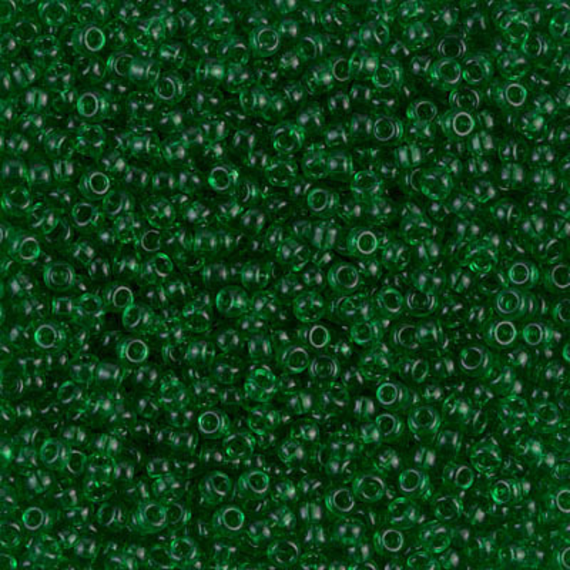 Miyuki 11/0 Seed Beads, 11-0146, Transparent Green, 10g - The Argus Collection