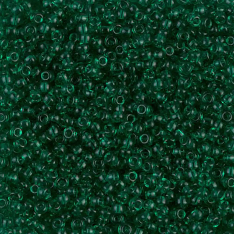 Miyuki 11/0 Seed Beads, 11-0147, Transparent Emerald, 10g - The Argus Collection