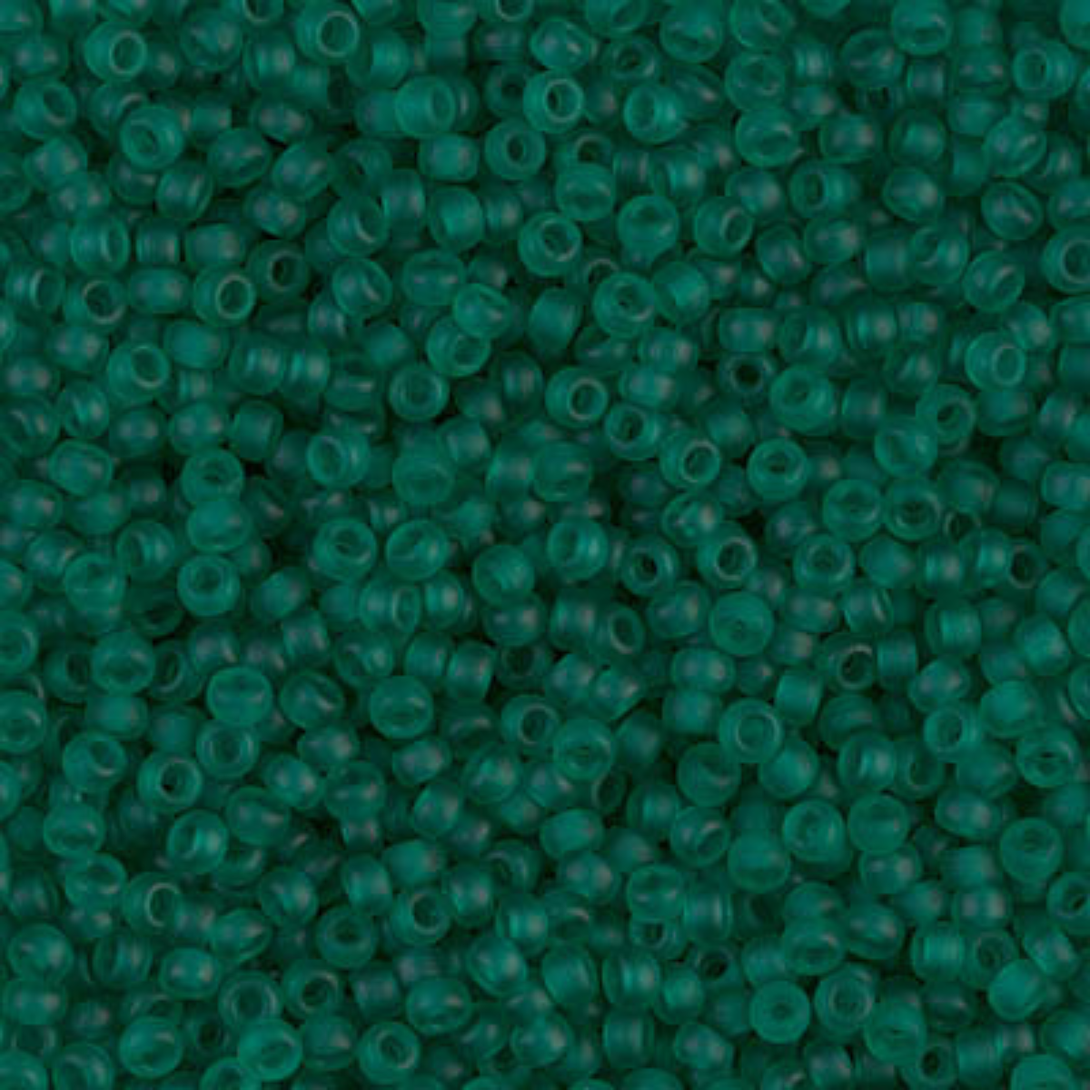 Miyuki 11/0 Seed Beads, 11-0147F, Matte Transparent Emerald, 10g - The Argus Collection