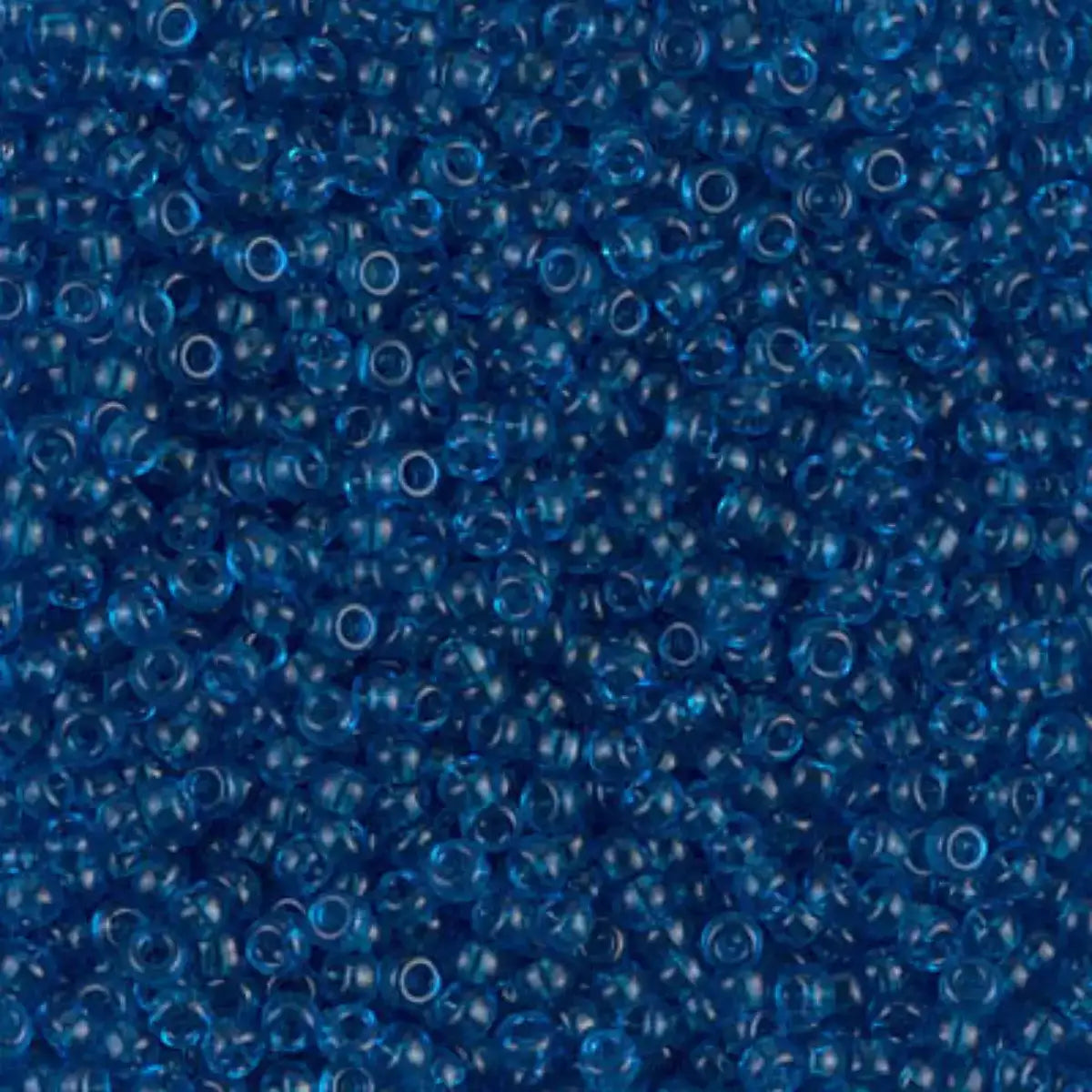 Miyuki 11/0 Seed Beads, 11-0149, Transparent Capri Blue, 10g - The Argus Collection