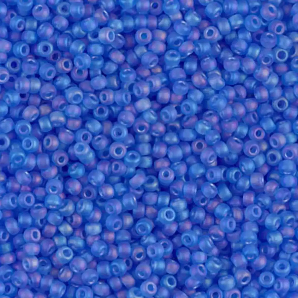 Miyuki 11/0 Seed Beads, 11-0150FR, Matte Transparent Sapphire AB, 10g - The Argus Collection
