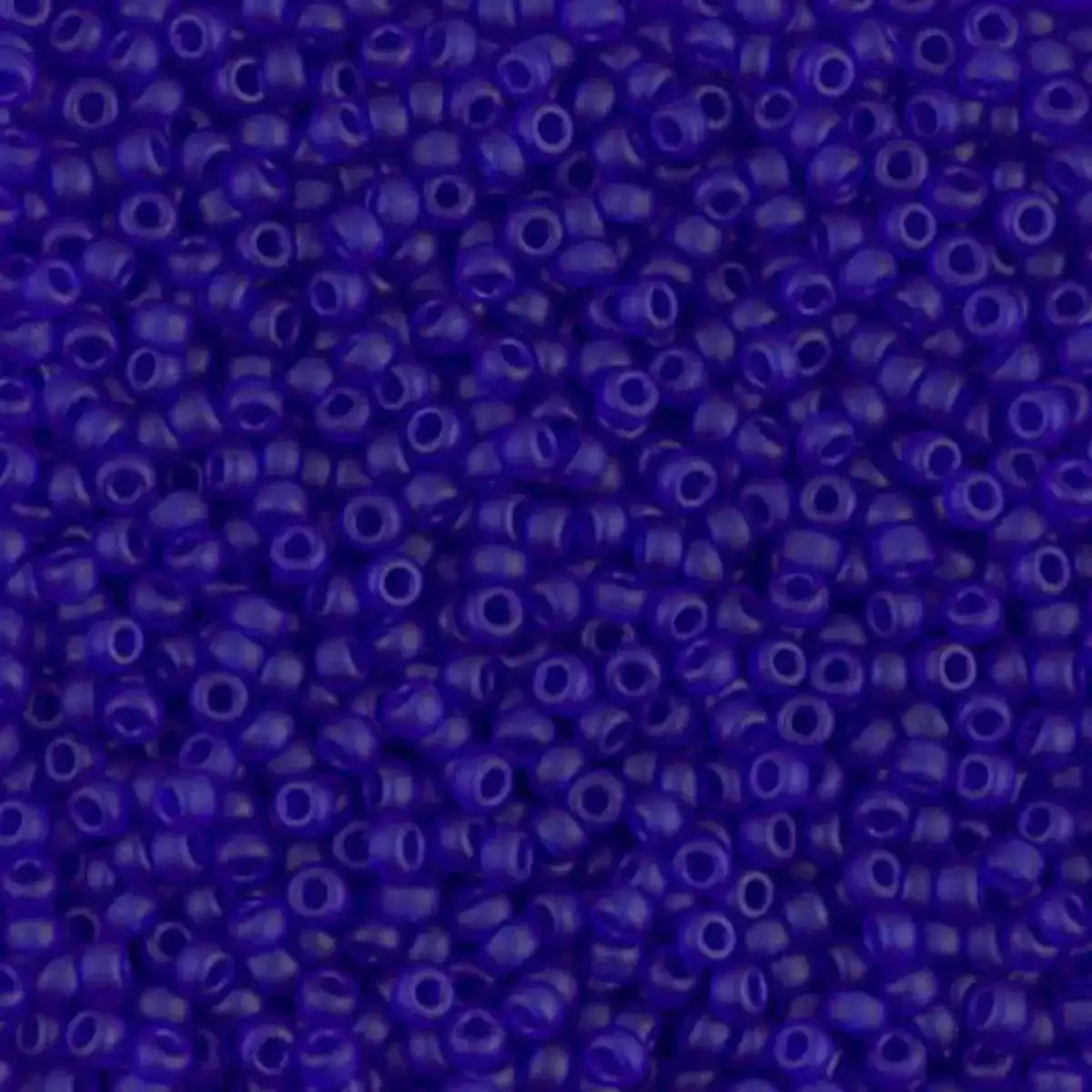 Miyuki 11/0 Seed Beads, 11-0151F, Matte Transparent Cobalt, 10g - The Argus Collection