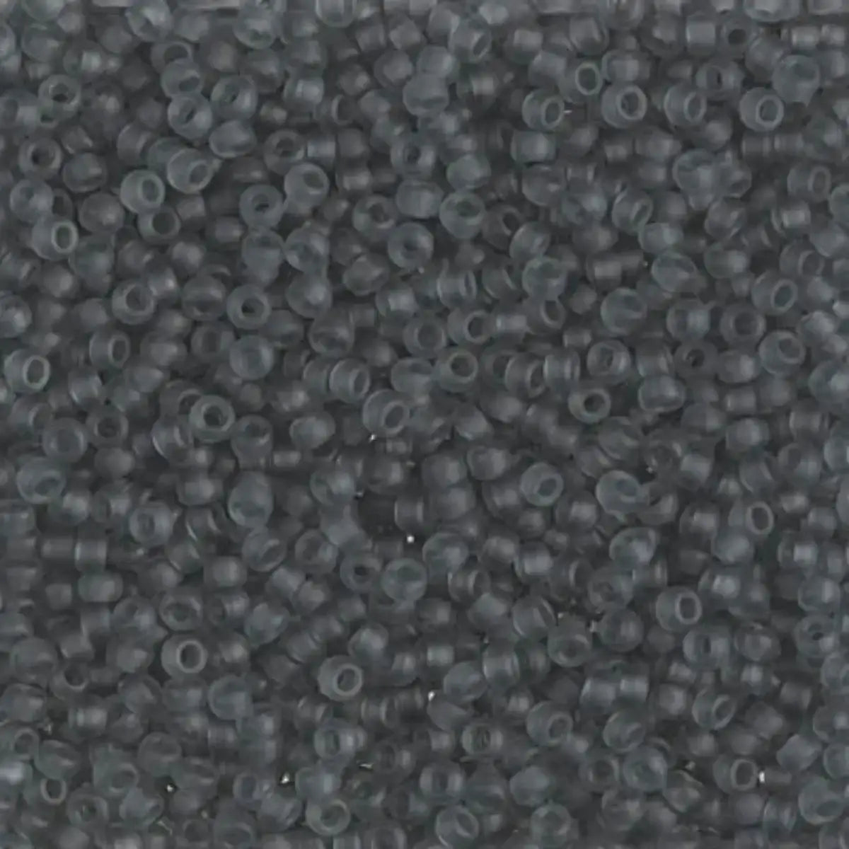 Miyuki 11/0 Seed Beads, 11-0152F, Matte Transparent Gray, 10g - The Argus Collection
