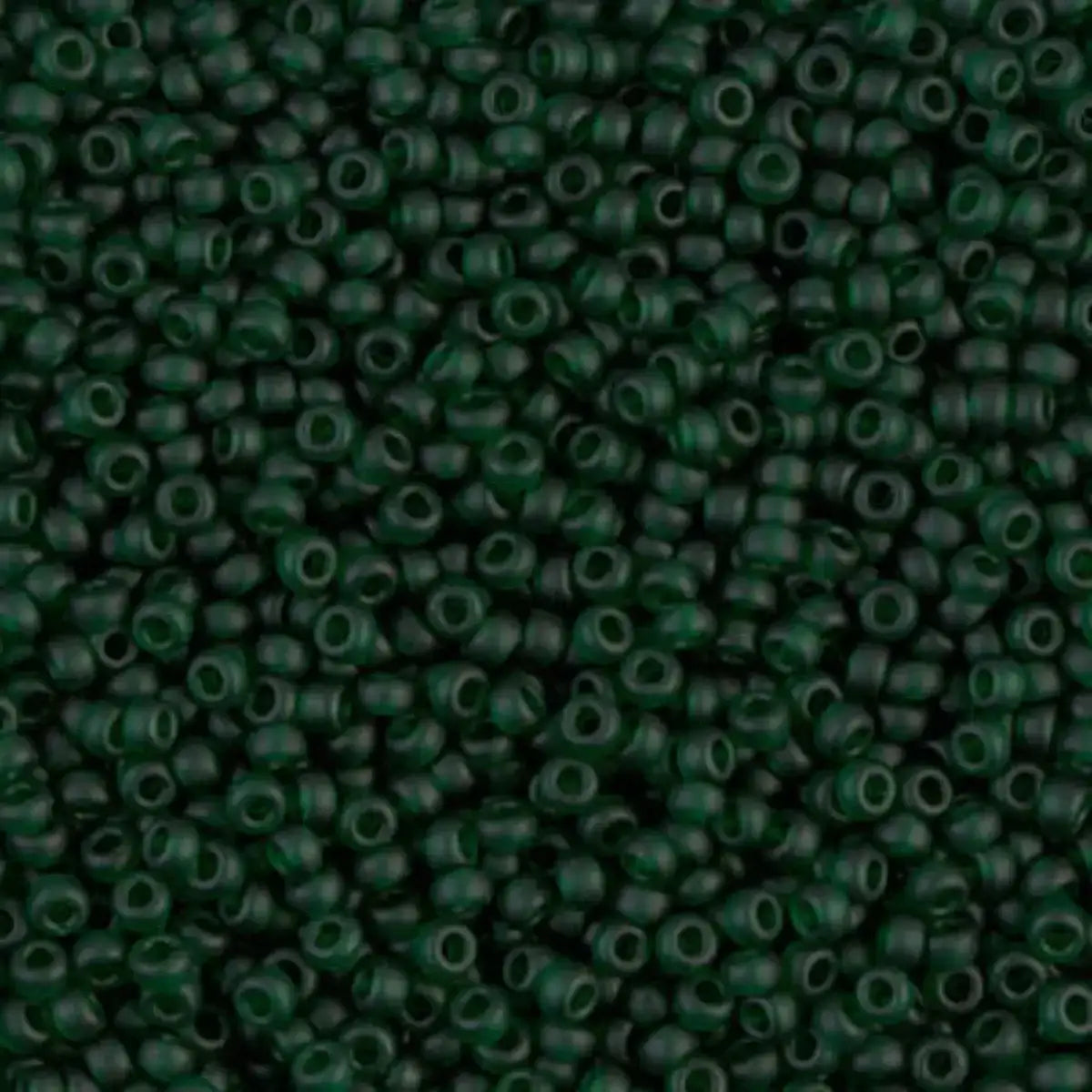 Miyuki 11/0 Seed Beads, 11-0156F, Matte Transparent Emerald, 10g - The Argus Collection