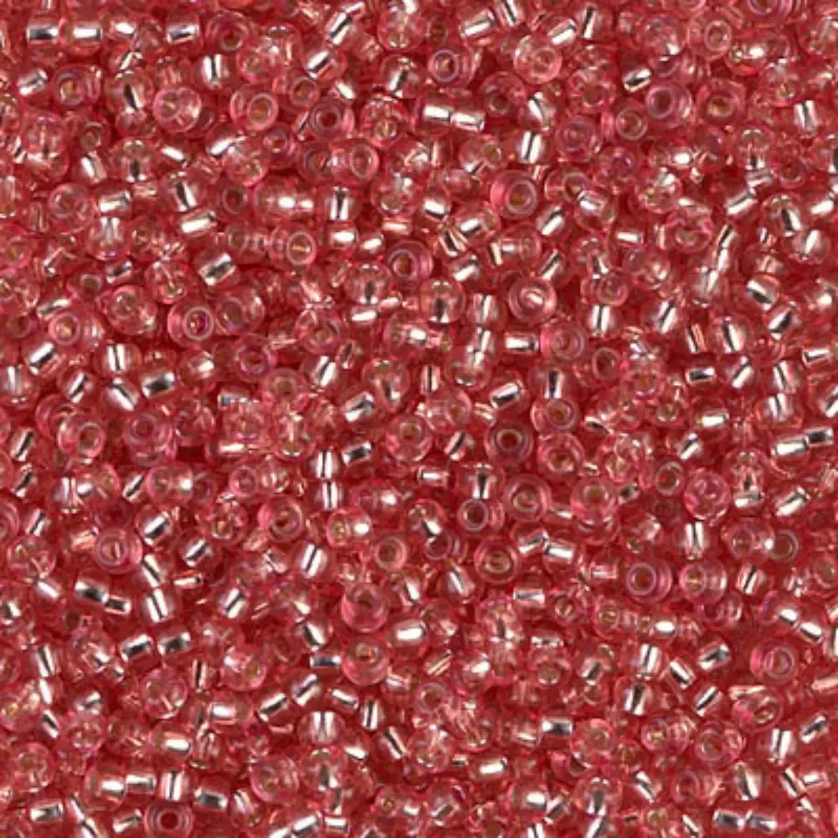 Miyuki 11/0 Seed Beads, 11-1660, Silver Lined Salmon, 10g - The Argus Collection