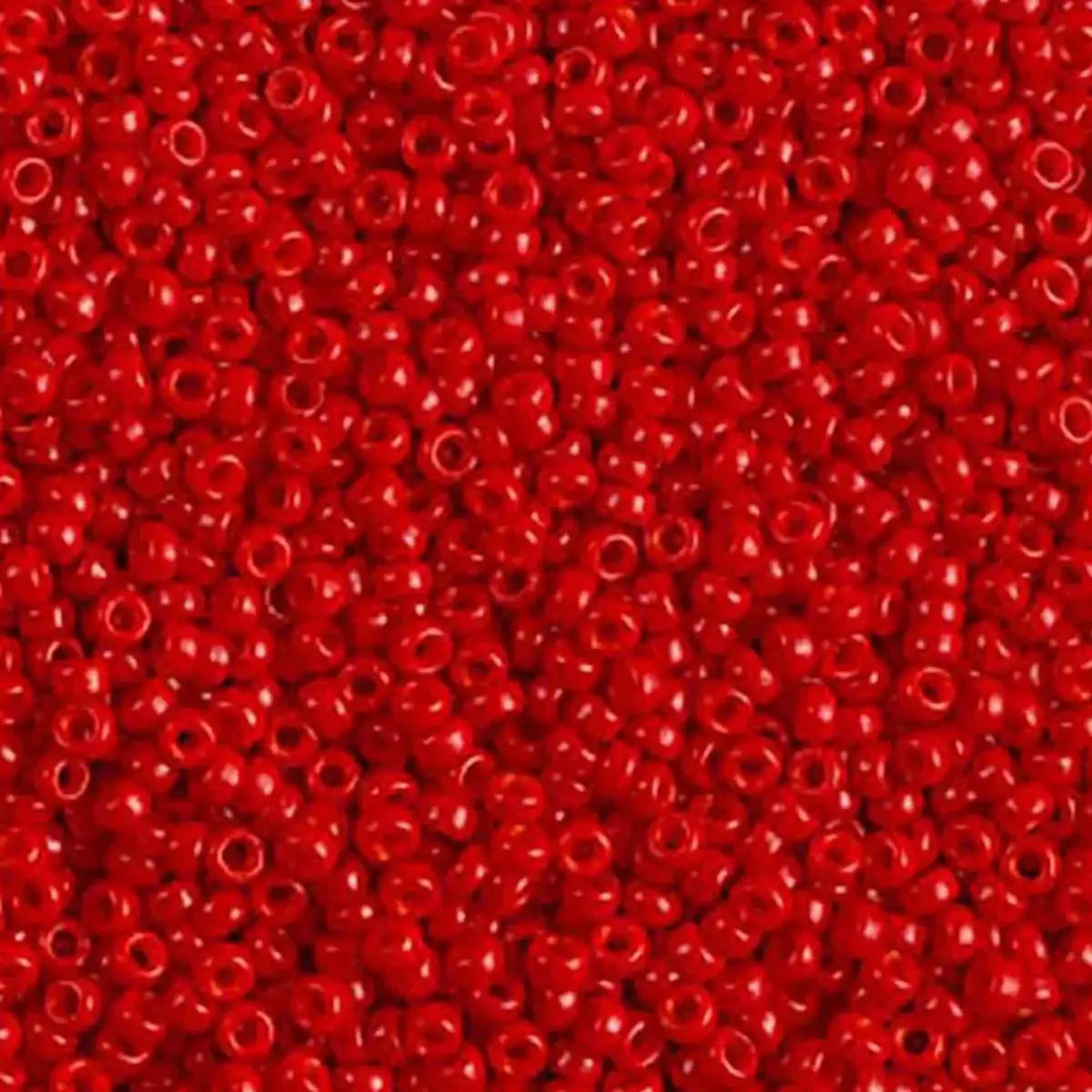 Miyuki 11/0 Seed Beads, 11-1684, Opaque Red, 10g - The Argus Collection