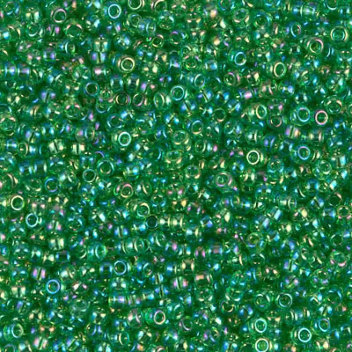 Miyuki 11/0 Seed Beads, 11-0179L, Transparent Light Green AB, 10g - The Argus Collection