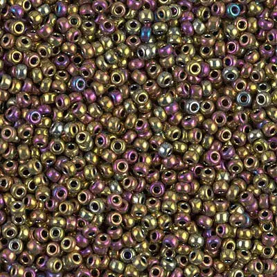 Miyuki 11/0 Seed Beads, 11-0188, Metallic Purple Gold Iris, 8.5g - The Argus Collection