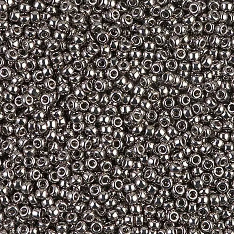 Miyuki 11/0 Seed Beads, 11-0190, Nickel Plated, 5g - The Argus Collection