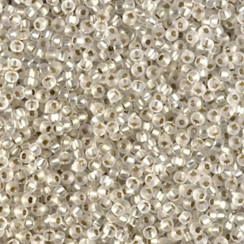 Miyuki 11/0 Seed Beads, 11-1901, Semi-Matte Silver Lined Crystal, 10g - Miyuki 11/0 Seed Beads, 11-1901, Semi-Matte Silver Lined Crystal, 10g - Default Title , The Argus Collection