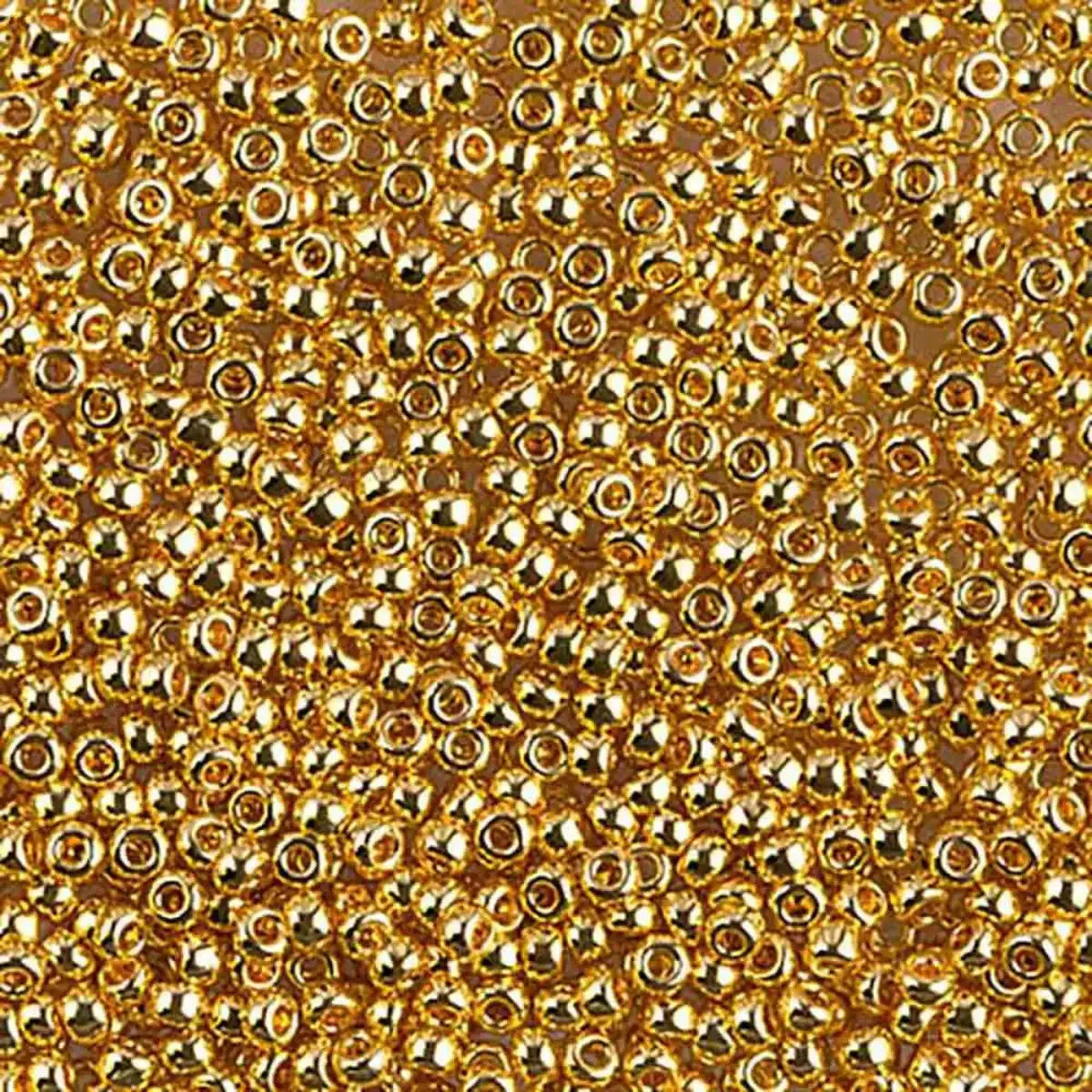 Miyuki 11/0 Seed Beads, 11-0191, 24KT Gold Plated, 5g - The Argus Collection