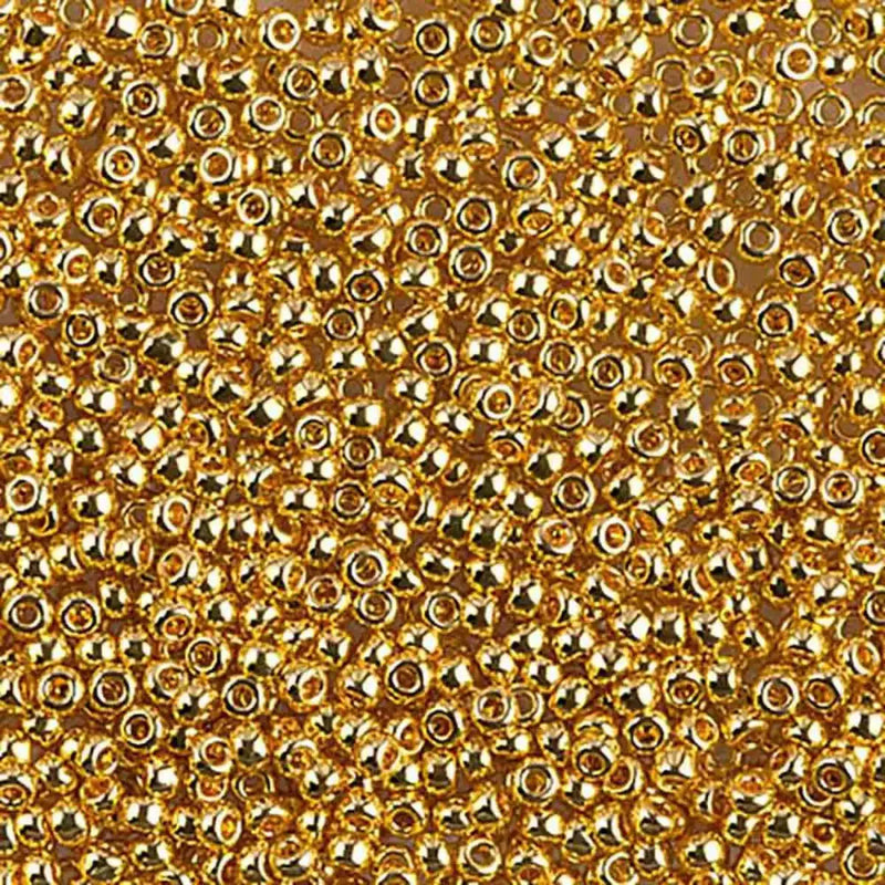 Miyuki 11/0 Seed Beads, 11-0191, 24KT Gold Plated, 5g - The Argus Collection