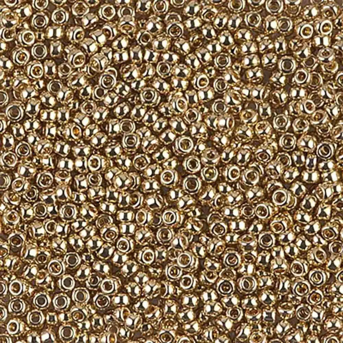 Miyuki 11/0 Seed Beads, 11-0193, Light 24KT Gold Plated, 5g - The Argus Collection