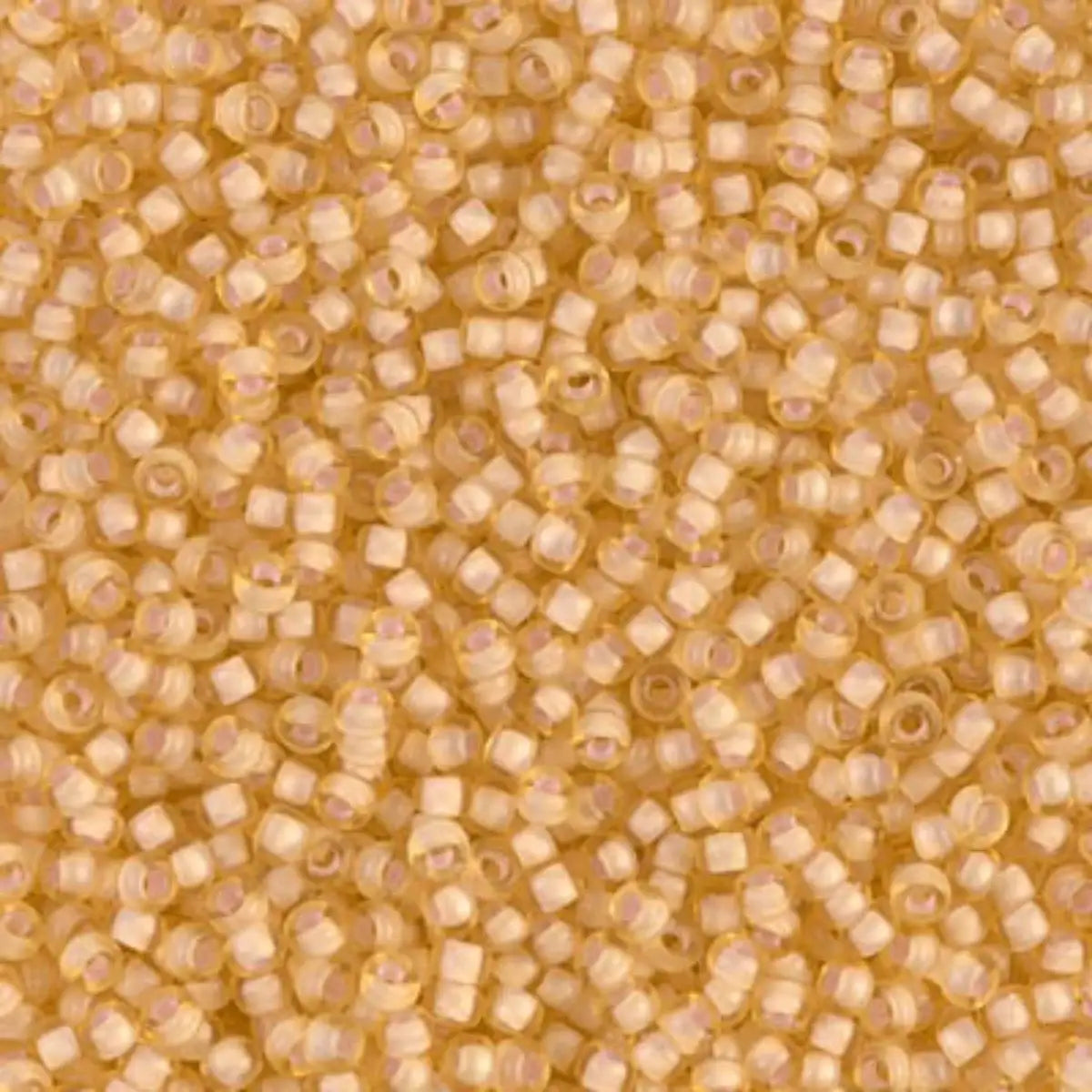 Miyuki 11/0 Seed Beads, 11-1935, Semi-Matte Salmon-Lined Light Amber, 10g - Miyuki 11/0 Seed Beads, 11-1935, Semi-Matte Salmon-Lined Light Amber, 10g - Default Title , The Argus Collection
