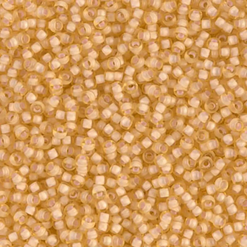 Miyuki 11/0 Seed Beads, 11-1935, Semi-Matte Salmon-Lined Light Amber, 10g - Miyuki 11/0 Seed Beads, 11-1935, Semi-Matte Salmon-Lined Light Amber, 10g - Default Title , The Argus Collection