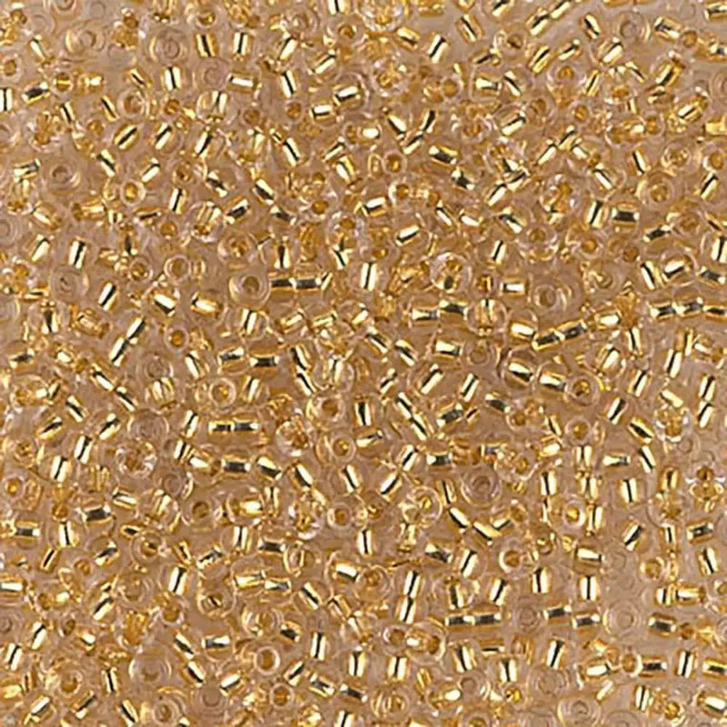 Miyuki 11/0 Seed Beads, 11-0195, 24KT Gold Lined Crystal, 5g - The Argus Collection