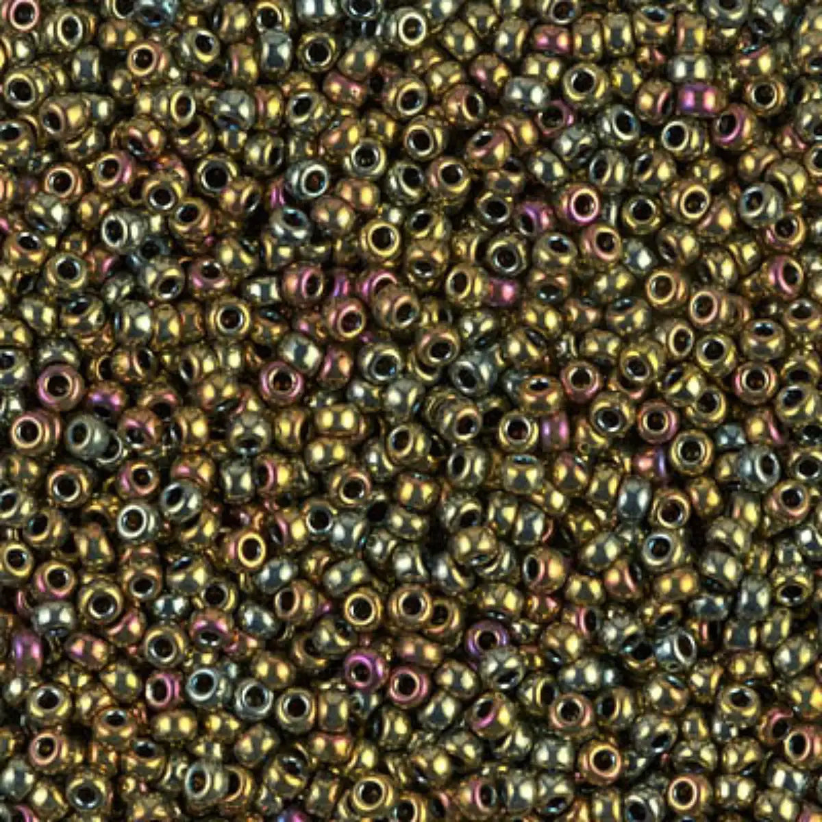 Miyuki 11/0 Seed Beads, 11-1981, Nickel Plated AB, 5g - Miyuki 11/0 Seed Beads, 11-1981, Nickel Plated AB, 5g - Default Title , The Argus Collection