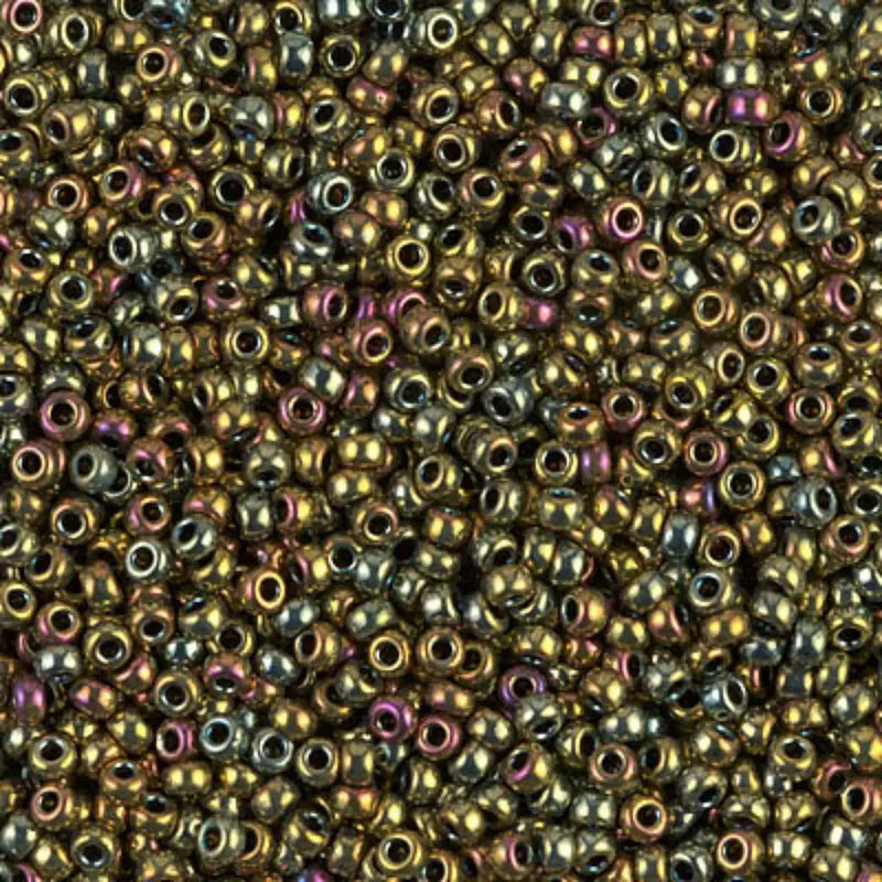 Miyuki 11/0 Seed Beads, 11-1981, Nickel Plated AB, 5g - Miyuki 11/0 Seed Beads, 11-1981, Nickel Plated AB, 5g - Default Title , The Argus Collection