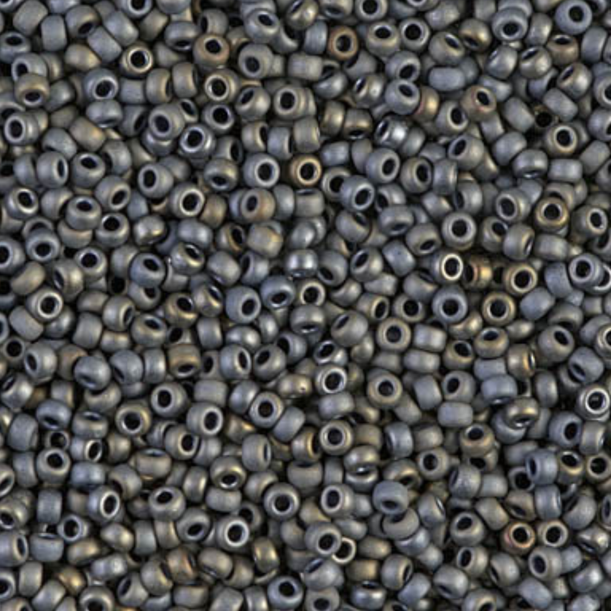 Miyuki 11/0 Seed Beads, 11-2002, Matte Metallic Silver Grey, 10g - Miyuki 11/0 Seed Beads, 11-2002, Matte Metallic Silver Grey, 10g - Default Title , The Argus Collection