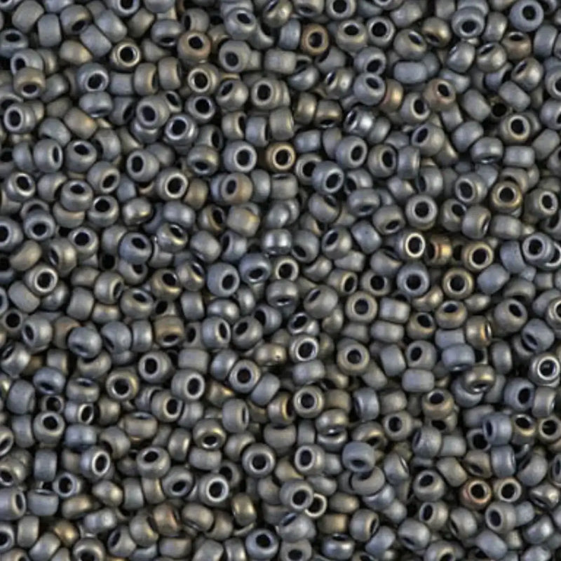 Miyuki 11/0 Seed Beads, 11-2002, Matte Metallic Silver Grey, 10g - Miyuki 11/0 Seed Beads, 11-2002, Matte Metallic Silver Grey, 10g - Default Title , The Argus Collection