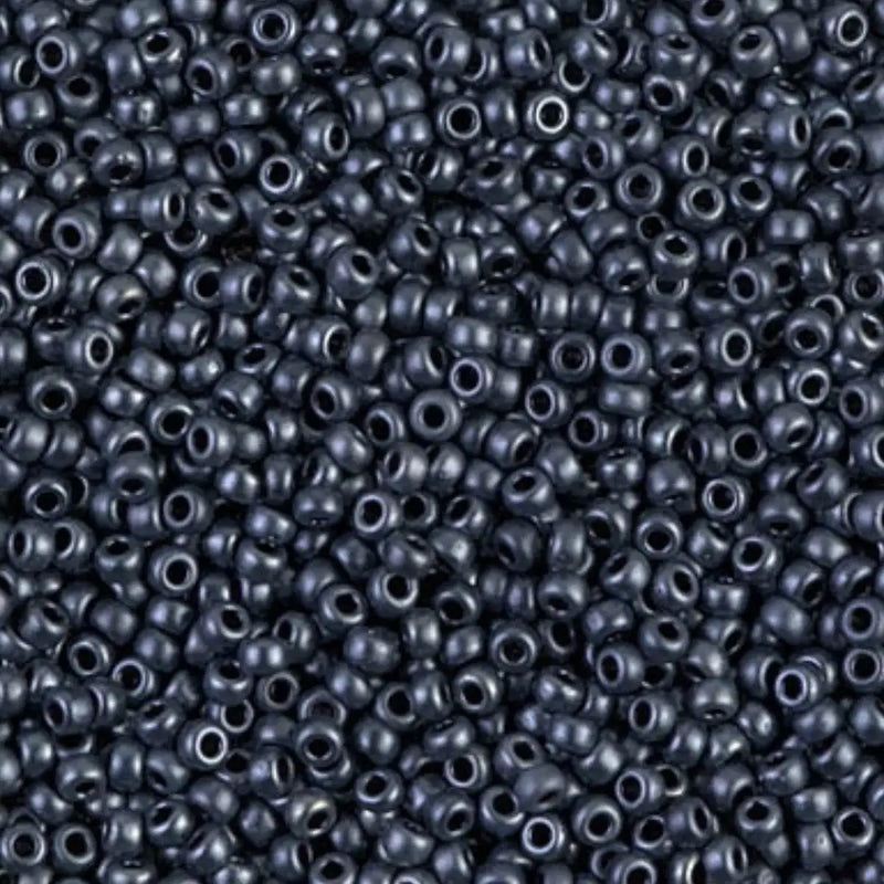 Miyuki 11/0 Seed Beads, 11-2011, Matte Gunmetal, 10g - Miyuki 11/0 Seed Beads, 11-2011, Matte Gunmetal, 10g - Default Title , The Argus Collection