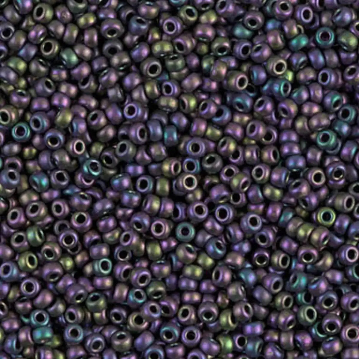 Miyuki 11/0 Seed Beads, 11-2019, Semi-Matte Green-Purple Iris, 10g - Miyuki 11/0 Seed Beads, 11-2019, Semi-Matte Green-Purple Iris, 10g - Default Title , The Argus Collection