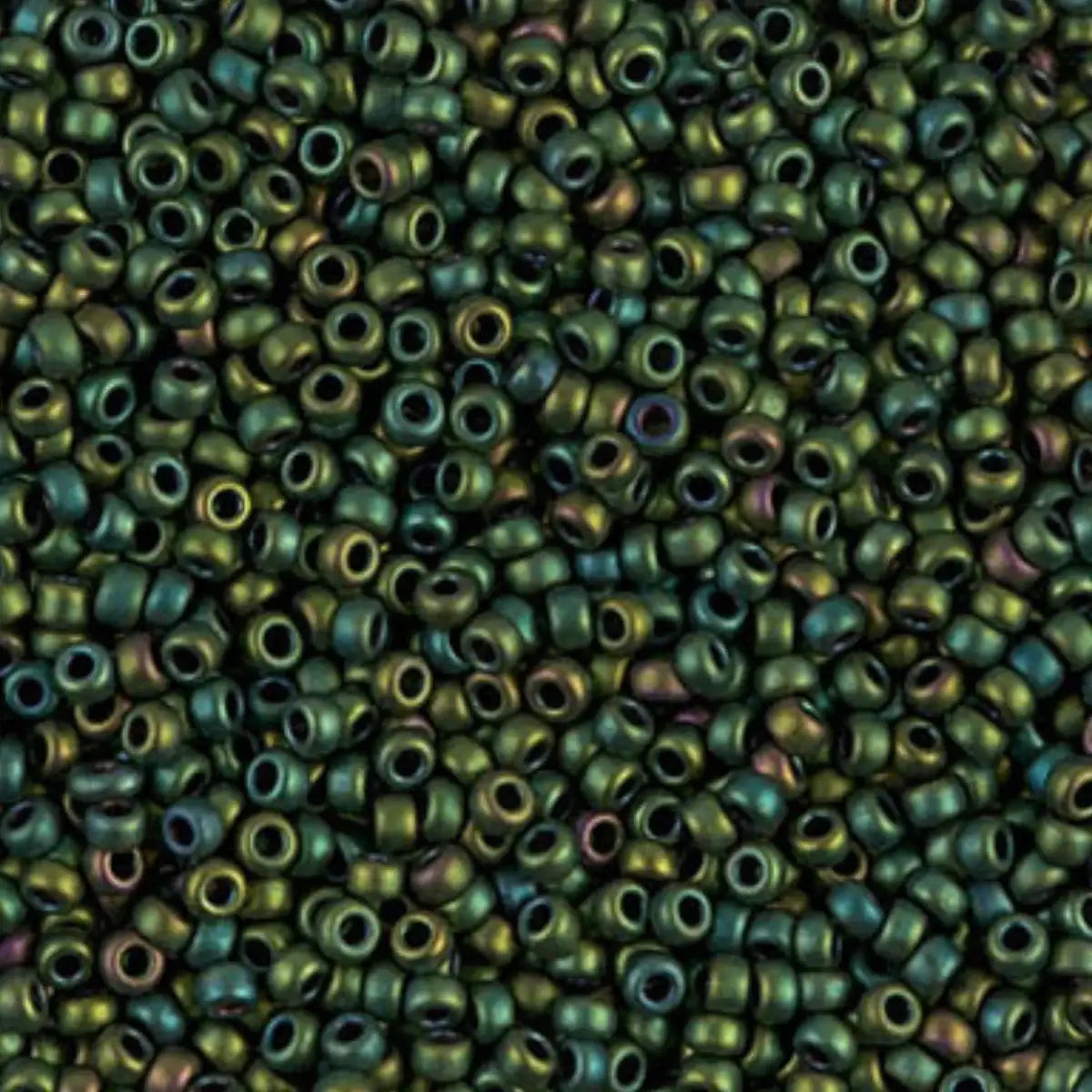 Miyuki 11/0 Seed Beads, 11-2020, Matte Metallic Blue-Green Iris, 10g - Miyuki 11/0 Seed Beads, 11-2020, Matte Metallic Blue-Green Iris, 10g - Default Title , The Argus Collection