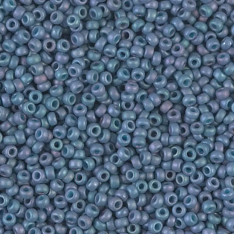 Miyuki 11/0 Seed Beads, 11-2030, Matte Metallic Steel Blue Luster, 10g - Miyuki 11/0 Seed Beads, 11-2030, Matte Metallic Steel Blue Luster, 10g - Default Title , The Argus Collection