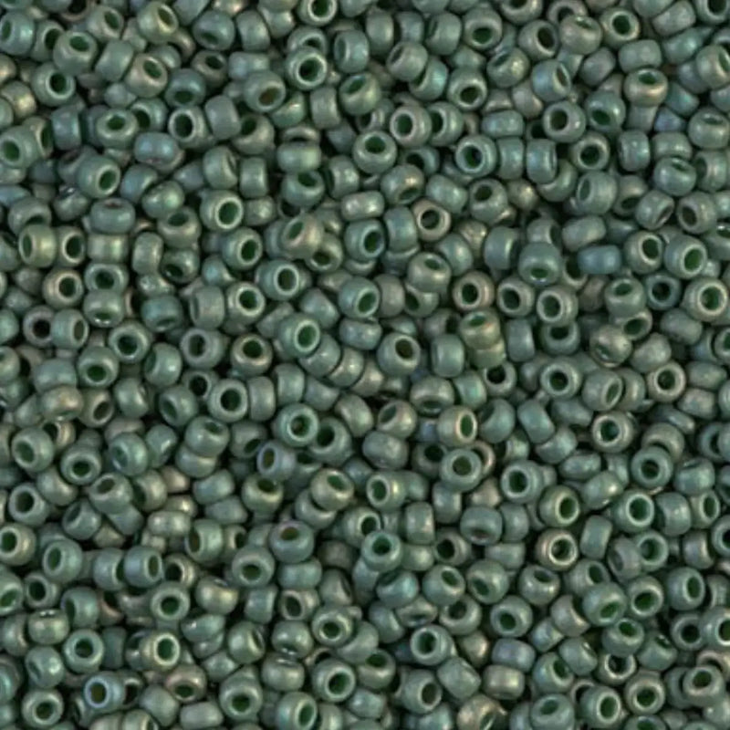 Miyuki 11/0 Seed Beads, 11-2031, Matte Metallic Sage Green Luster, 10g - Miyuki 11/0 Seed Beads, 11-2031, Matte Metallic Sage Green Luster, 10g - Default Title , The Argus Collection