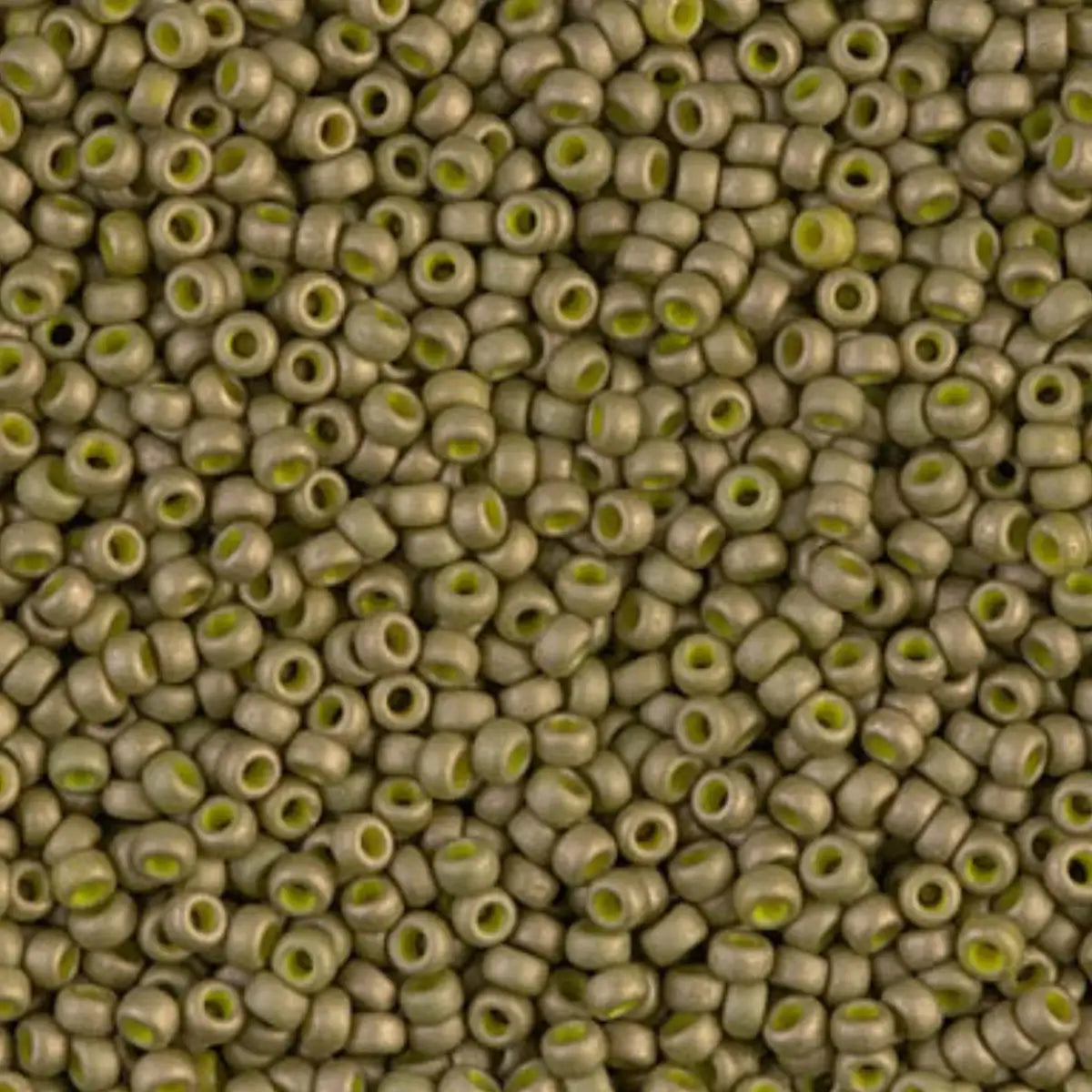 Miyuki 11/0 Seed Beads, 11-2032, Matte Opaque Golden Olive Luster, 10g - Miyuki 11/0 Seed Beads, 11-2032, Matte Opaque Golden Olive Luster, 10g - Default Title , The Argus Collection