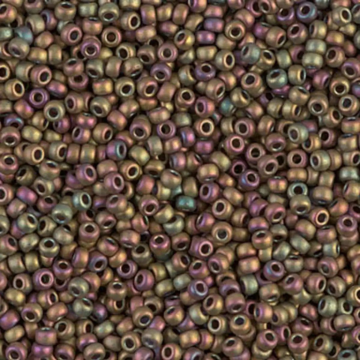 Miyuki 11/0 Seed Beads, 11-2035, Metallic Matte Khaki Iris, 10g - Miyuki 11/0 Seed Beads, 11-2035, Metallic Matte Khaki Iris, 10g - Default Title , The Argus Collection