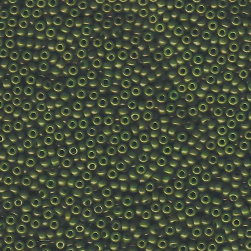 Miyuki 11/0 Seed Beads, 11-2049, Special Dyed Olive Green, 10g - Miyuki 11/0 Seed Beads, 11-2049, Special Dyed Olive Green, 10g - Default Title , The Argus Collection