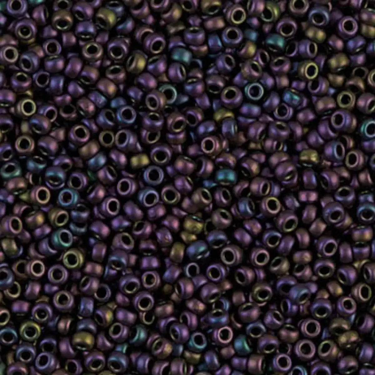 Miyuki 11/0 Seed Beads, 11-2061, Matte Metallic Green Purple Iris, 10g - Miyuki 11/0 Seed Beads, 11-2061, Matte Metallic Green Purple Iris, 10g - Default Title , The Argus Collection