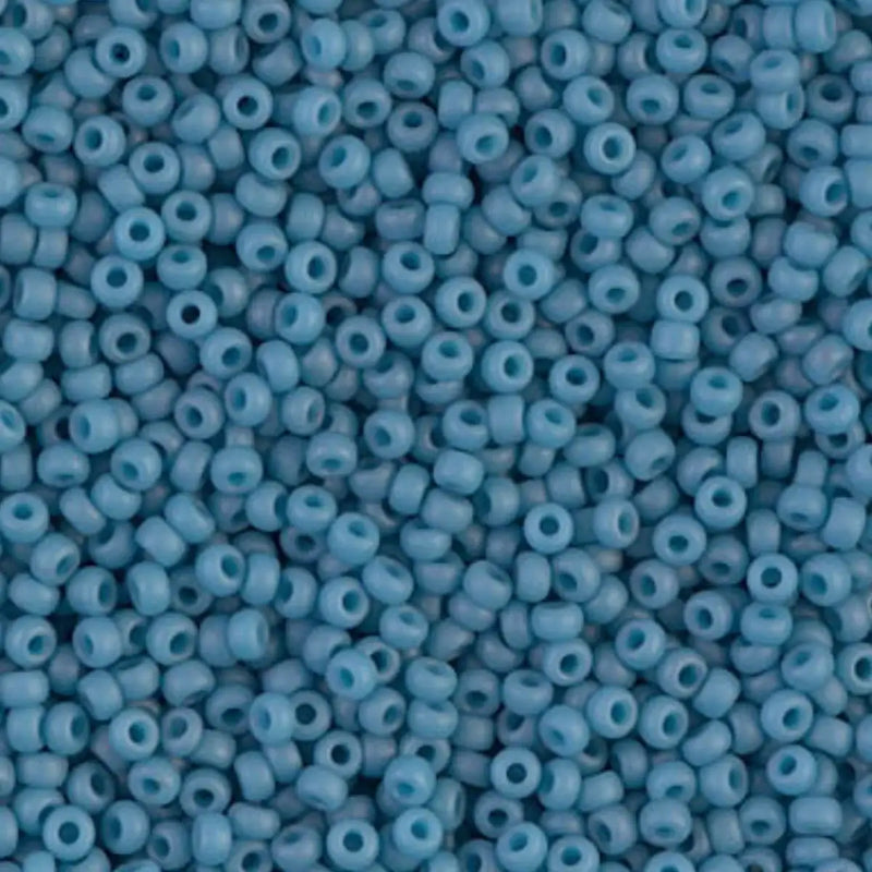 Miyuki 11/0 Seed Beads, 11-2074, Matte Opaque Pale Denim Luster, 10g - Miyuki 11/0 Seed Beads, 11-2074, Matte Opaque Pale Denim Luster, 10g - Default Title , The Argus Collection
