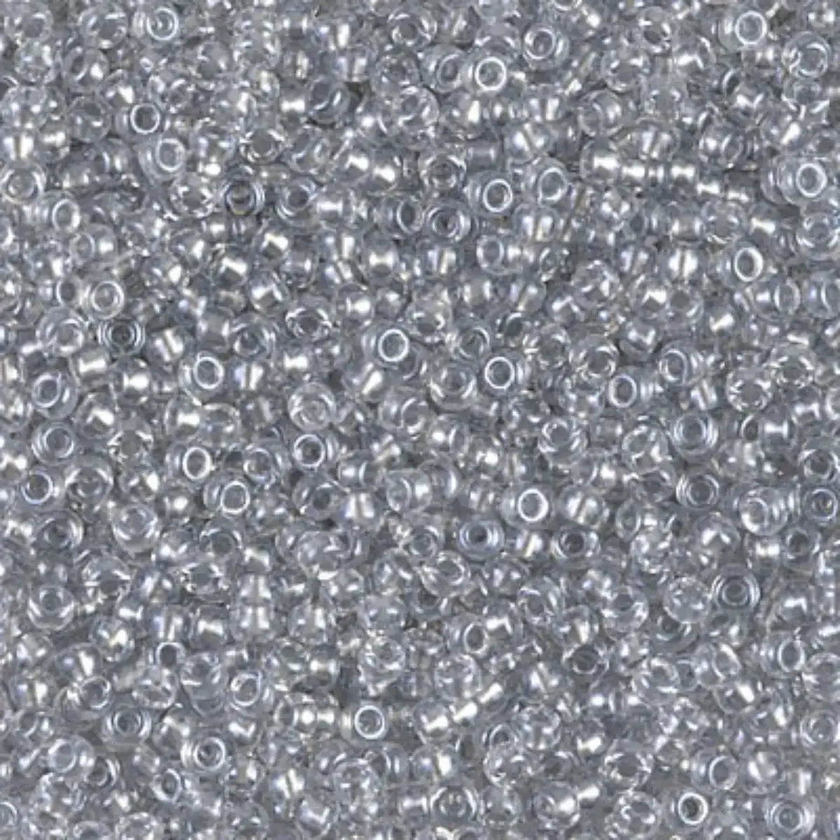 Miyuki 11/0 Seed Beads, 11-0242, Sparkling Pewter Lined Crystal, 10g - The Argus Collection