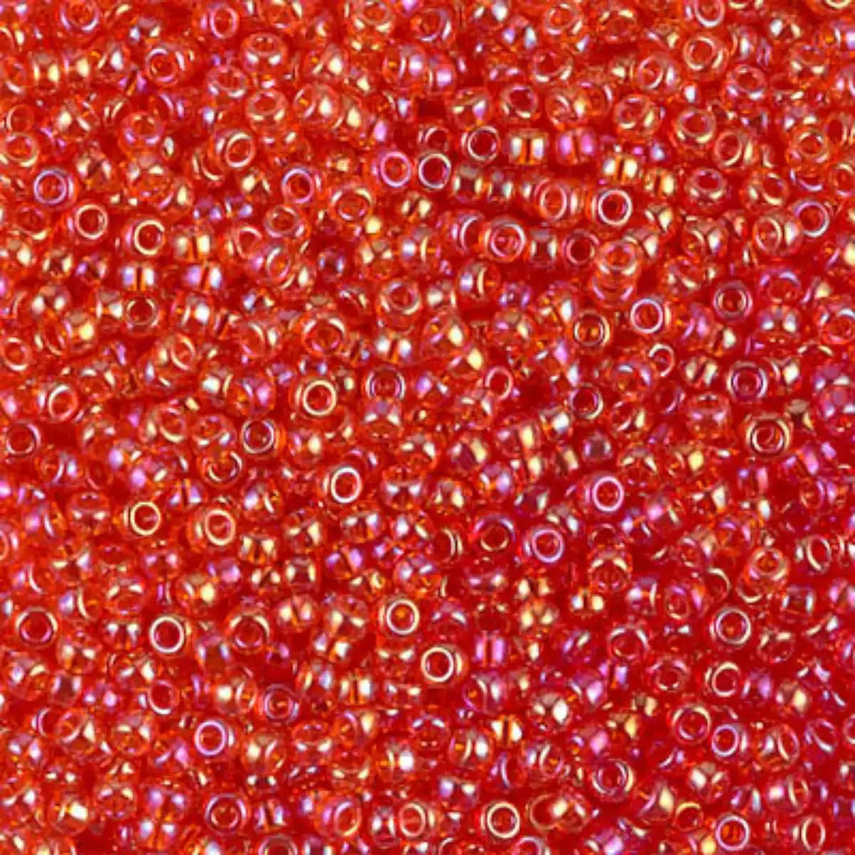 Miyuki 11/0 Seed Beads, 11-0254L, Transparent Light Red AB, 10g - The Argus Collection