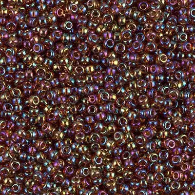 Miyuki 11/0 Seed Beads, 11-0257, Transparent Topaz AB, 10g - The Argus Collection