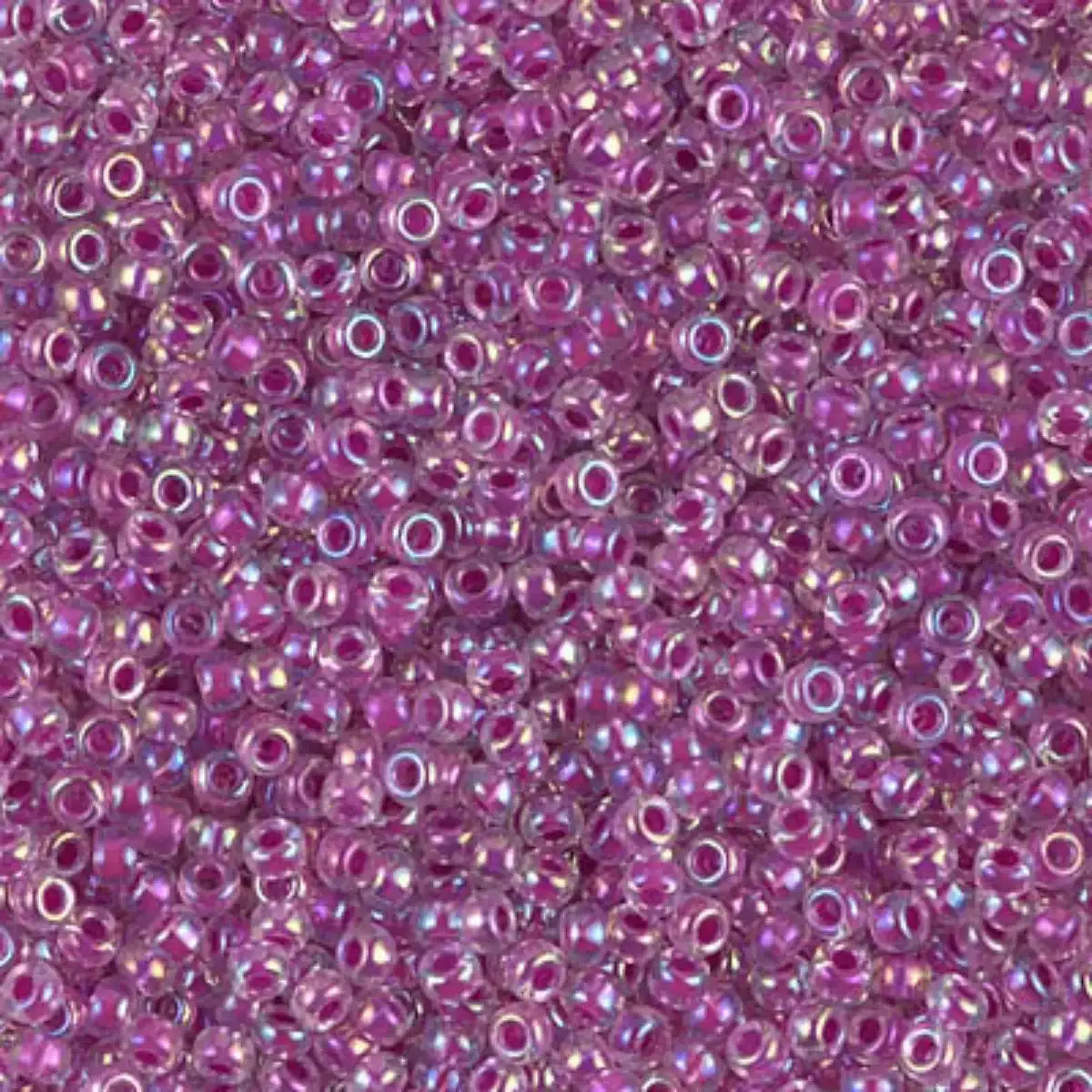 Miyuki 11/0 Seed Beads, 11-0264, Raspberry Lined Crystal AB, 10g - The Argus Collection