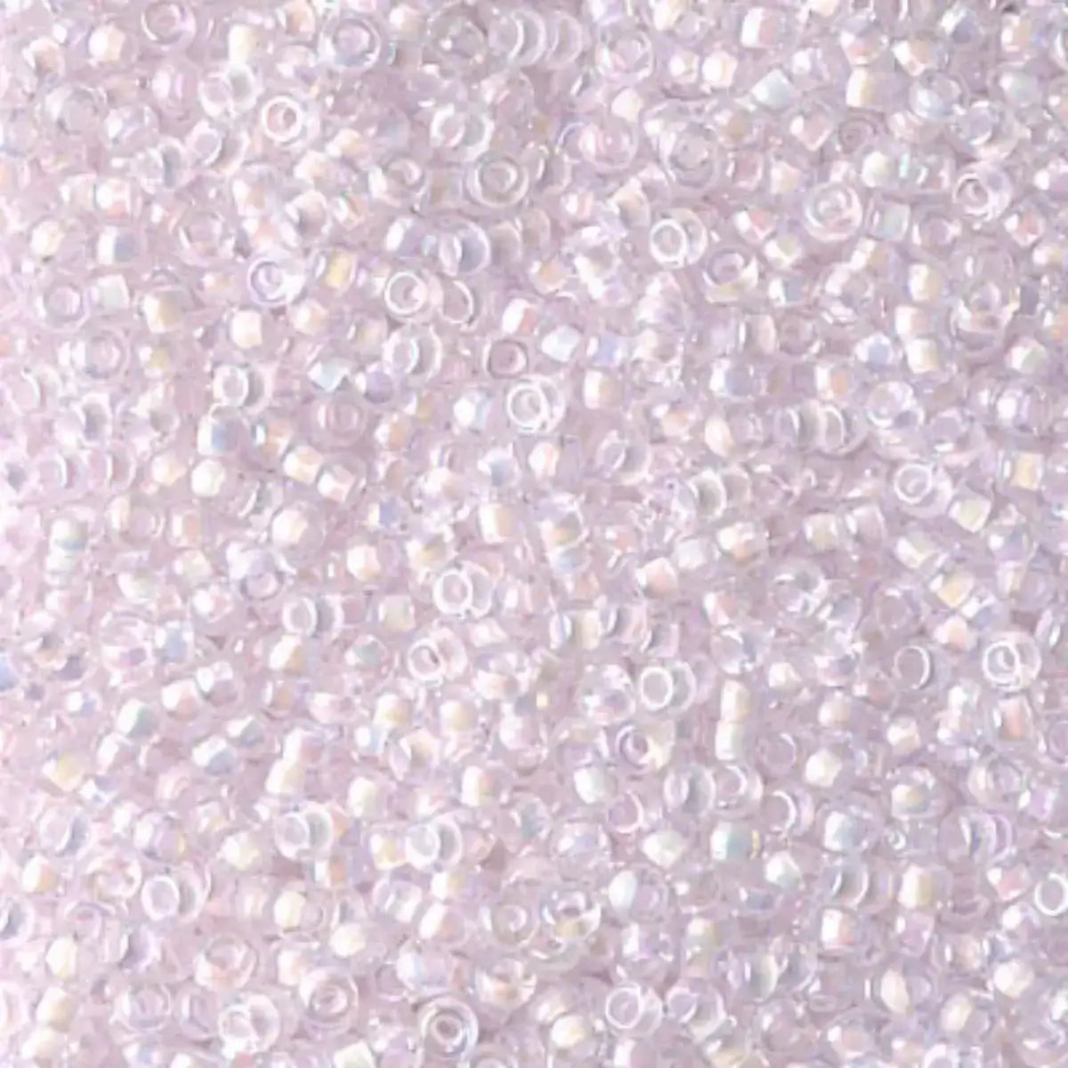 Miyuki 11/0 Seed Beads, 11-0272, Pink Lined Crystal AB, 10g - The Argus Collection